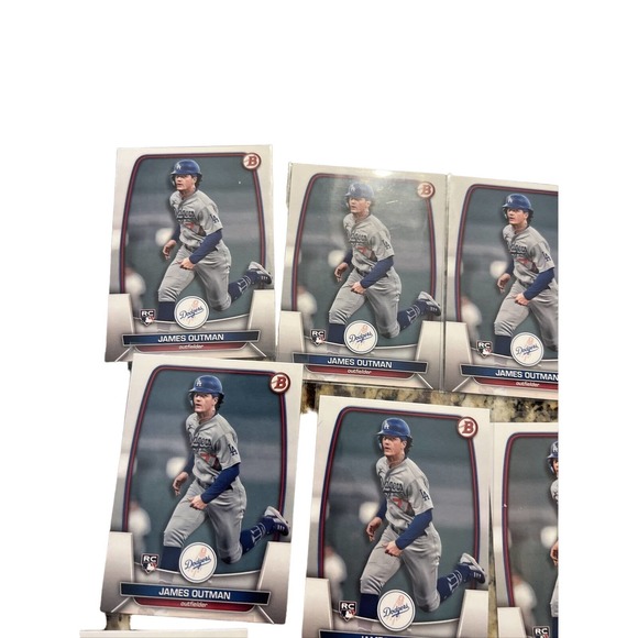 2023 Bowman James Outman Rookie Card LA Dodgers #13 RC dodgers lot of 10 - Picture 5 of 5